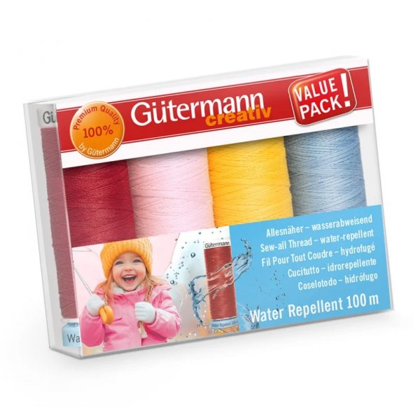 Gütermann Allesnäher (wasserabweisend / 100 m / 4er Pack)