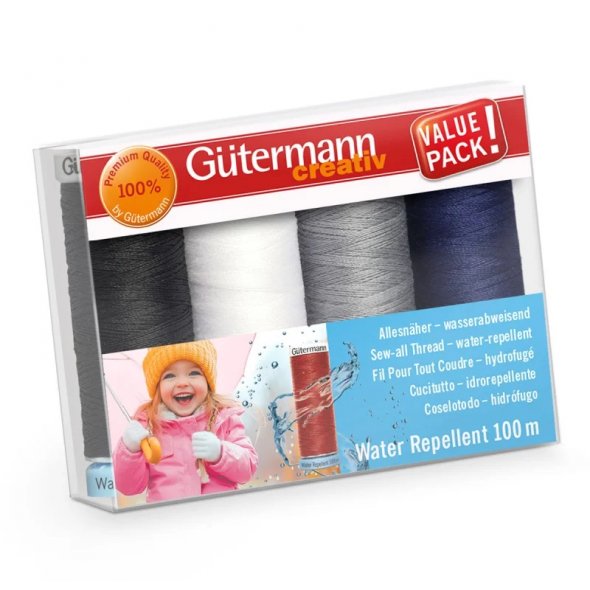 Gütermann Allesnäher (wasserabweisend / 100 m / 4er Pack)