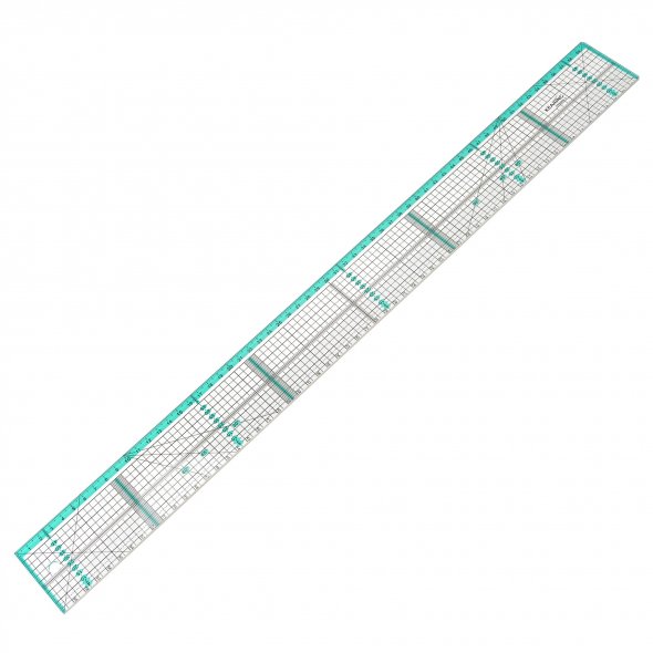 Kearing Patchwork Lineal mit Metallkante (60 x 6 cm)