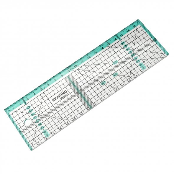 Kearing Patchwork Lineal mit Metallkante (20 x 6 cm)