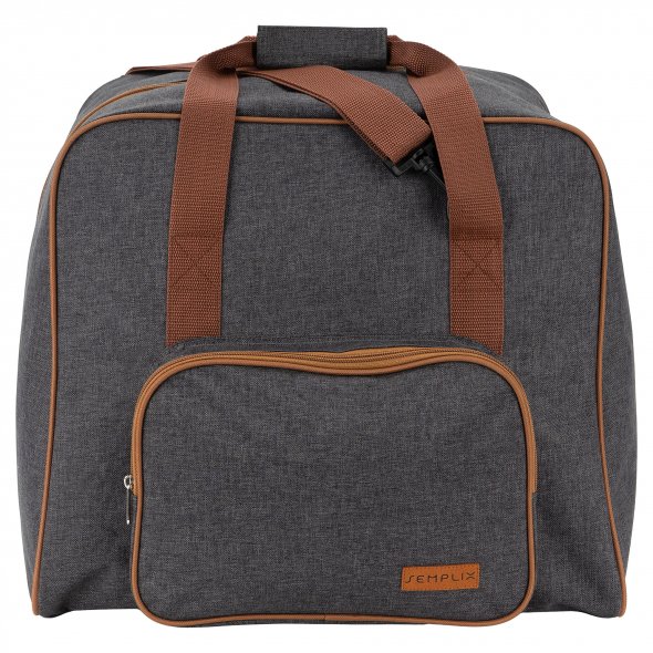 Semplix Overlocktasche anthrazit/braun (44 x 38 x 33 cm)