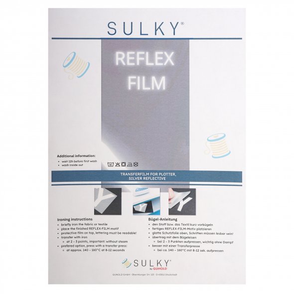 Gunold Sulky Reflex-Film Set (3 Bögen / 30 x 20 cm / Bügelfolie)