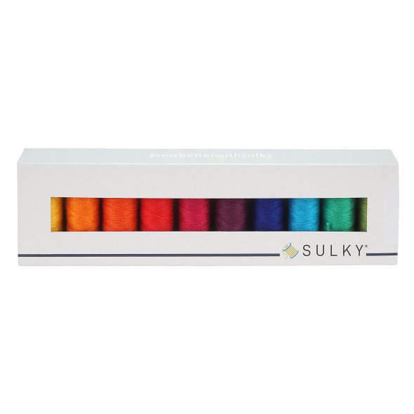 Gunold Sulky Filaine Petites 12 Set (46 m / 10 Farben) Näh-, Overlock-, Stick- und Quiltgarn