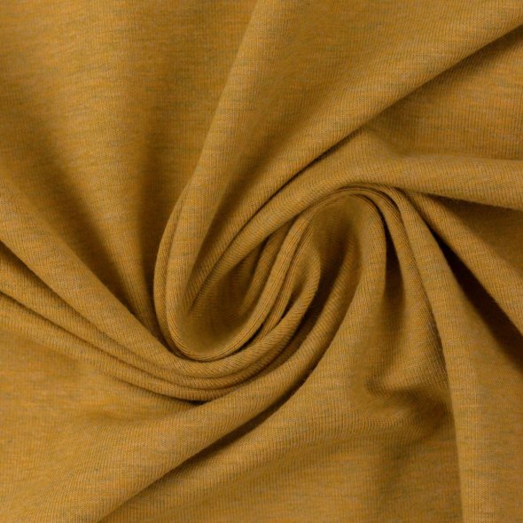 Baumwoll Jersey Stoff melange - Vanessa von Swafing 001314-senf: 1,0m