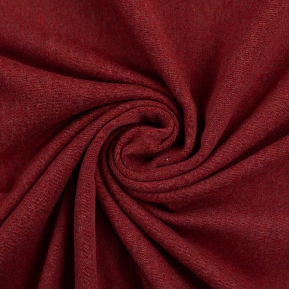 Baumwoll Jersey Stoff melange - Vanessa von Swafing 001338-burgundy: 1,0m