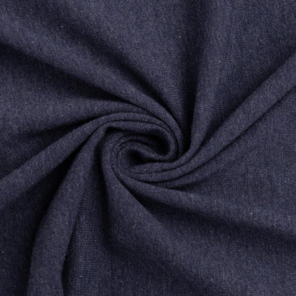 Baumwoll Jersey Stoff melange - Vanessa von Swafing 001598-dunkelblau: 1,0m