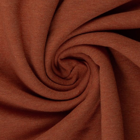Baumwoll Jersey Stoff melange - Vanessa von Swafing 001714-terracotta: 1,0m