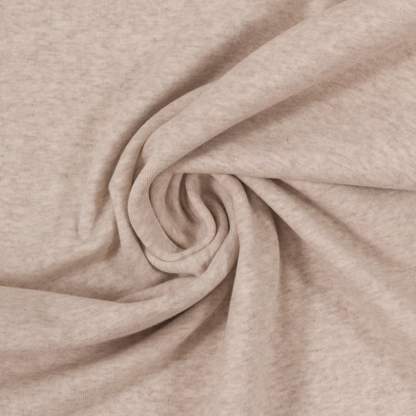 Baumwoll-Bündchen Stoff Heike meliert - Schlauchware von Swafing 001010-naturweiß: 1,0m