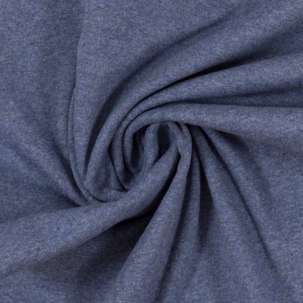 Baumwoll-Bündchen Stoff Heike meliert - Schlauchware von Swafing 001253-blau: 1,0m