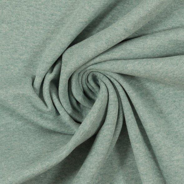Baumwoll-Bündchen Stoff Heike meliert - Schlauchware von Swafing 001263-mint: 1,0m