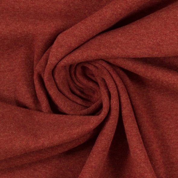 Baumwoll-Bündchen Stoff Heike meliert - Schlauchware von Swafing 001339-hellburgundy: 1,0m