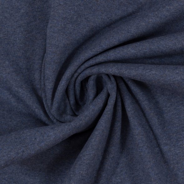 Baumwoll-Bündchen Stoff Heike meliert - Schlauchware von Swafing 001597-jeansblau: 1,0m