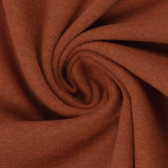 Baumwoll-Bündchen Stoff Heike meliert - Schlauchware von Swafing 001714-terracotta: 1,0m