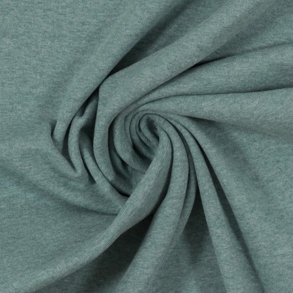 Baumwoll-Bündchen Stoff Heike meliert - Schlauchware von Swafing 001742-rauchblau: 1,0m