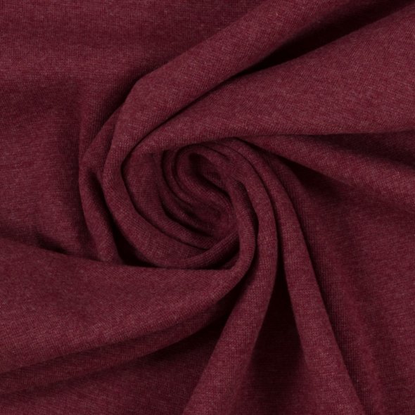 Baumwoll-Bündchen Stoff Heike meliert - Schlauchware von Swafing 001937-bordeaux: 1,0m
