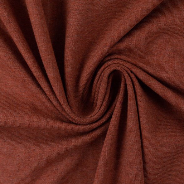 Baumwoll Sweat Stoff Eike angeraut melange - Eike melange von Swafing 001339-hellburgundy: 1,0m