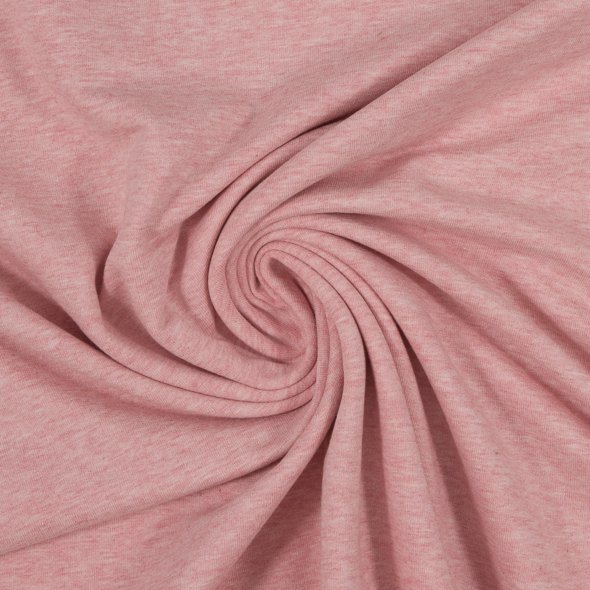 Baumwoll Sweat Stoff Eike angeraut melange - Eike melange von Swafing 001432-rosa: 1,0m