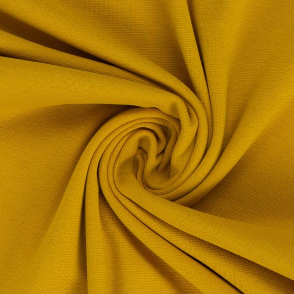 Baumwoll-Bündchen Stoff Heike, uni - Schlauchware von Swafing - Saisonale Farben FS26 000314-gelb: 1,0m