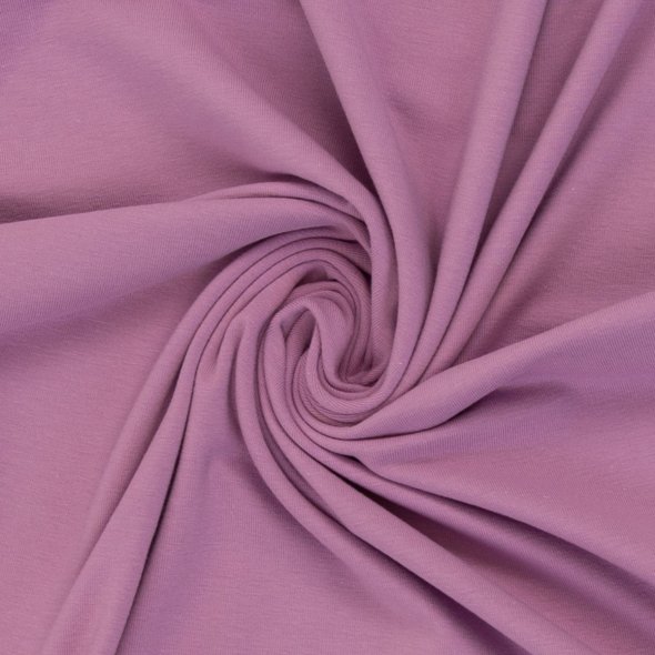 Baumwoll Sweat Stoff Eike, uni angeraut - von Swafing - Saisonale Farben HW25/26 000641-rosa/flieder: 1,0m