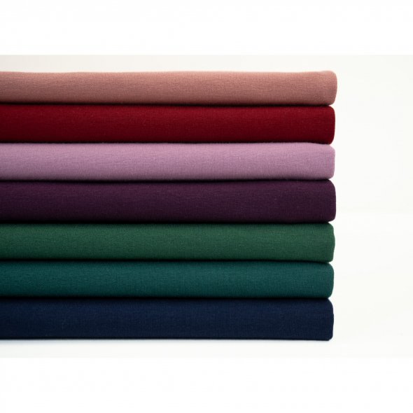 Baumwoll Sweat Stoff Eike, uni angeraut - von Swafing - Saisonale Farben: 1,0m