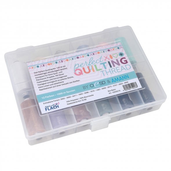 Amann OESD Perfect Quilting No.120 Garnbox Basic (Quiltgarn / 12 Farben a 1000 m)