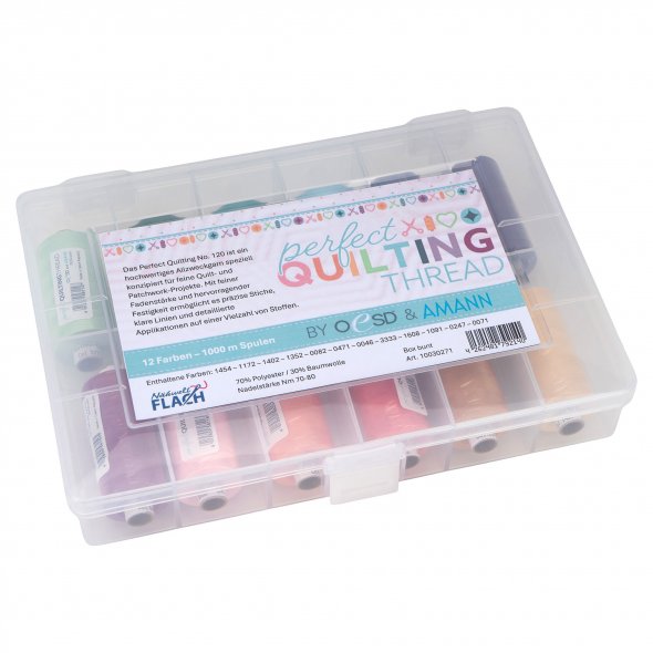 Amann OESD Perfect Quilting No.120 Garnbox Bunt (Quiltgarn / 12 Farben a 1000 m)