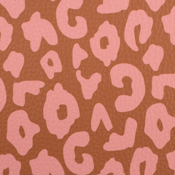 Kunstleder Happy Leo by Cherry Picking (0,6 x 1,4 m) 712433-braun/rosa