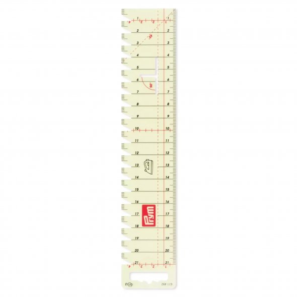 Prym Bügelhandmaß (transparent, 4,5 x 21 cm Skala)