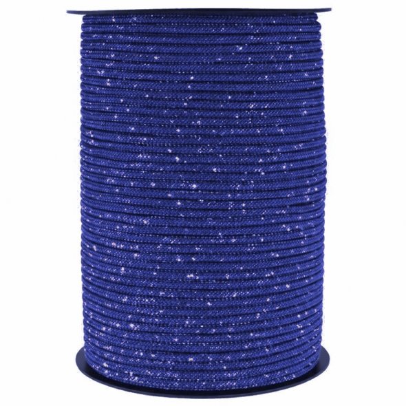 Stafil Taschenhäkelgarn Thai Cord Glitter (Ø 3 mm / 200 m / verschiedene Farben) 23 - royalblau/gold