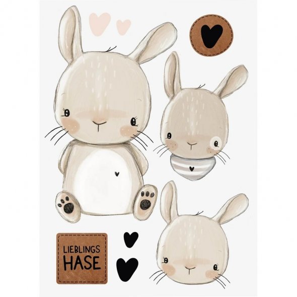 Paul und Clara Bügelbilder Hase Ella