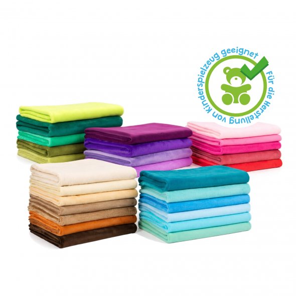 Kullaloo Plüsch SHORTY (Meterware / 1,5 mm Florhöhe / Supersoft / Stoff): 1,0m