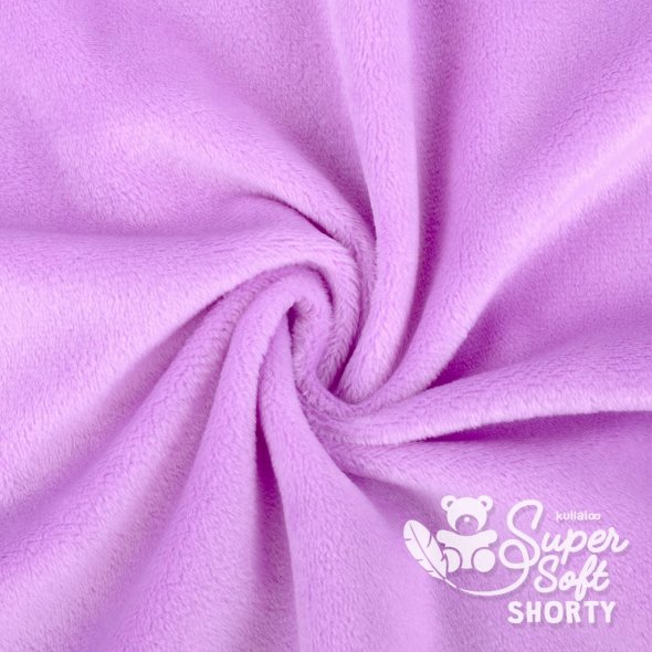 Kullaloo Plüsch SHORTY (Meterware / 1,5 mm Florhöhe / Supersoft / Stoff) 62244 - bright lilac: 1,0m