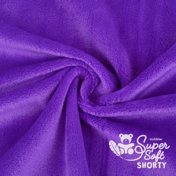 Kullaloo Plüsch SHORTY (Meterware / 1,5 mm Florhöhe / Supersoft / Stoff) 62245 - ultra violet: 1,0m