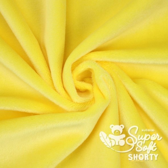 Kullaloo SuperSoft Plüsch Shorty (Meterware / 1,5 mm Florhöhe) 62303 - gelb: 1,0m