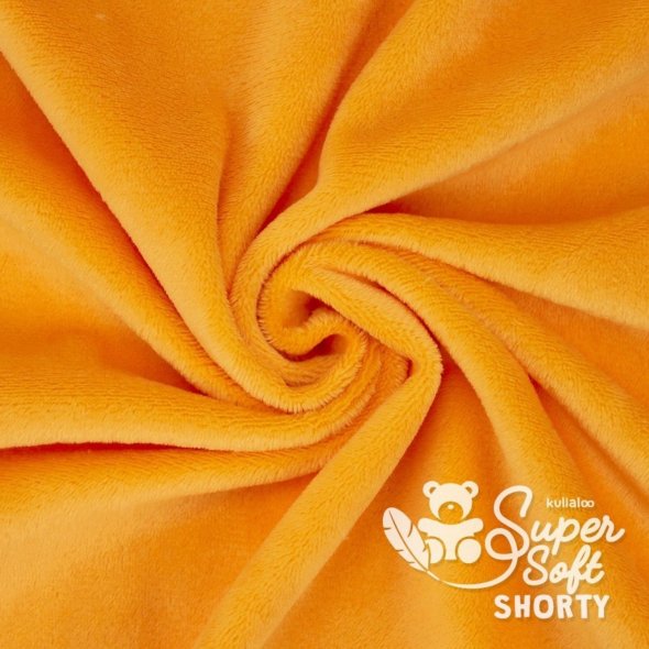 Kullaloo SuperSoft Plüsch Shorty (Meterware / 1,5 mm Florhöhe) 62304 - orange: 1,0m