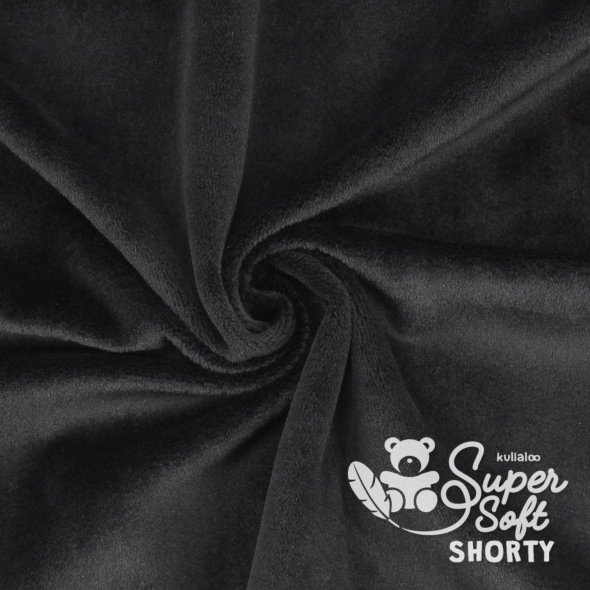 Kullaloo SuperSoft Plüsch Shorty (Meterware / 1,5 mm Florhöhe) 62306 - schwarz: 1,0m