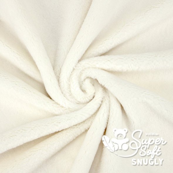 Kullaloo SuperSoft Plüsch Shorty (Meterware / 1,5 mm Florhöhe) 62316 - wollweiß: 1,0m