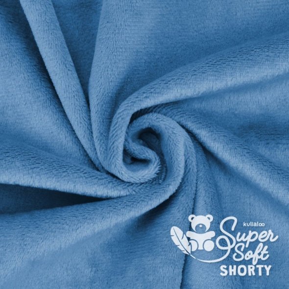 Kullaloo SuperSoft Plüsch Shorty (Meterware / 1,5 mm Florhöhe) 62322 - dusk blue: 1,0m