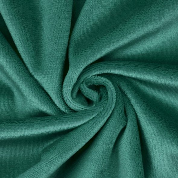 Kullaloo Plüsch SHORTY (Meterware / 1,5 mm Florhöhe / Supersoft / Stoff) 62323 - dark emerald: 1,0m