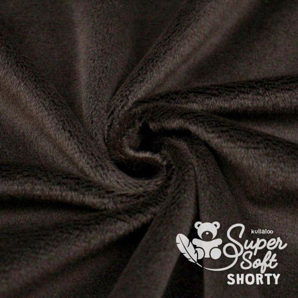 Kullaloo Plüsch SuperSoft Shorty (Meterware / 1,5 mm Florhöhe) 62325 - schokolade: 1,0m