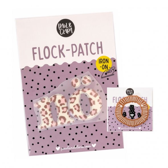 Paul und Clara Iron-On Flock-Patch Leo zum Aufbügeln