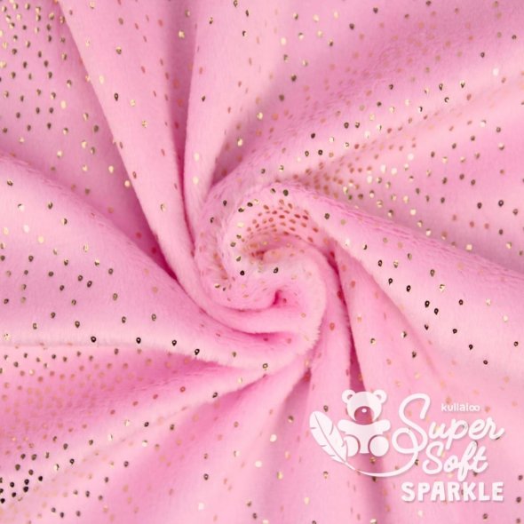 Kullaloo Plüsch SPARKLE (Meterware / 2 mm Florlänge / SuperSoft / Stoff) 62332 - rosa: 1,0m