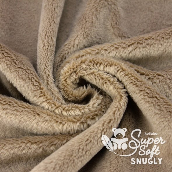 Kullaloo Plüsch SNUGLY (Meterware / 5 mm Florhöhe / Supersoft / Stoff) 62350 - taupe: 1,0m