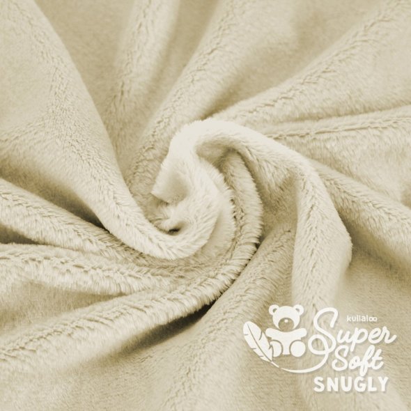 Kullaloo Plüsch SNUGLY (Meterware / 5 mm Florhöhe / Supersoft / Stoff) 62352 - beige/latte: 1,0m
