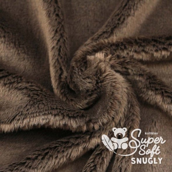 Kullaloo Plüsch SNUGLY (Meterware / 5 mm Florhöhe / Supersoft / Stoff) 62359 - dunkelbraun/terrabraun: 1,0m