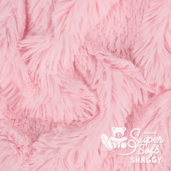 Kullaloo Zottelplüsch SHAGGY (Meterware / 20 mm Florlänge / SuperSoft / Stoff) 62388 - hellrosa: 1,0m
