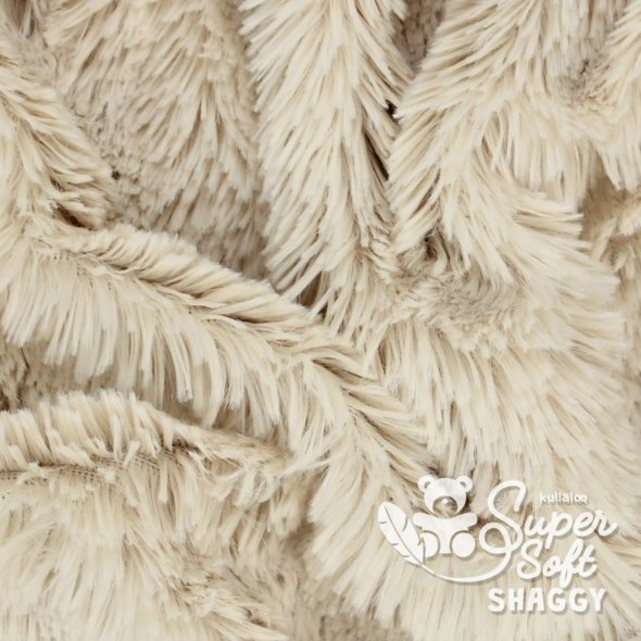 Kullaloo Zottelplüsch SHAGGY (Meterware / 20 mm Florlänge / SuperSoft / Stoff) 62389 - beige: 1,0m