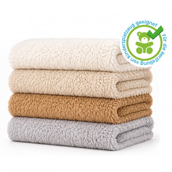 Kullaloo Teddyplüsch Stoff (Meterware / 10 mm Florlänge / Fantastic Furs / Fine Teddy): 1,0m