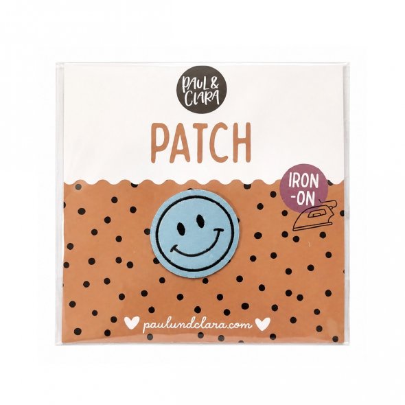 Paul und Clara Iron-On Patch Smile (mint) zum Aufbügeln