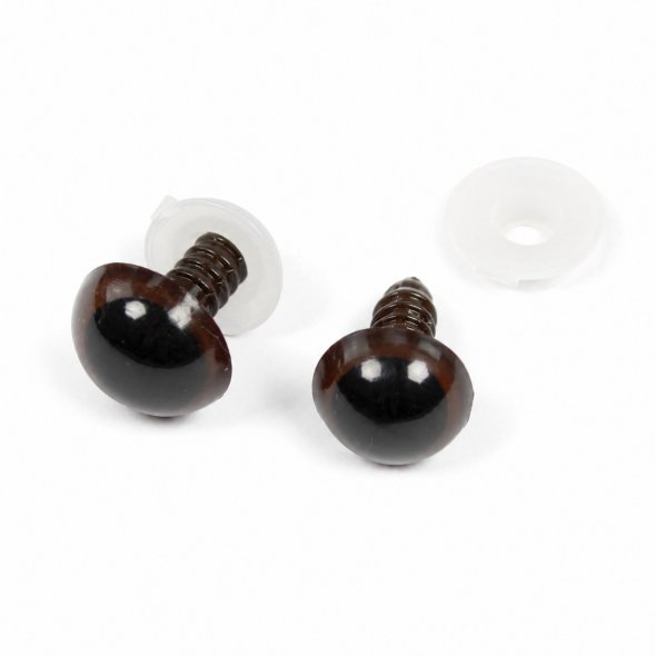 Go Handmade Sicherheitsaugen Set braun (Ø 10-14 mm / Mix mit 12 Paar)